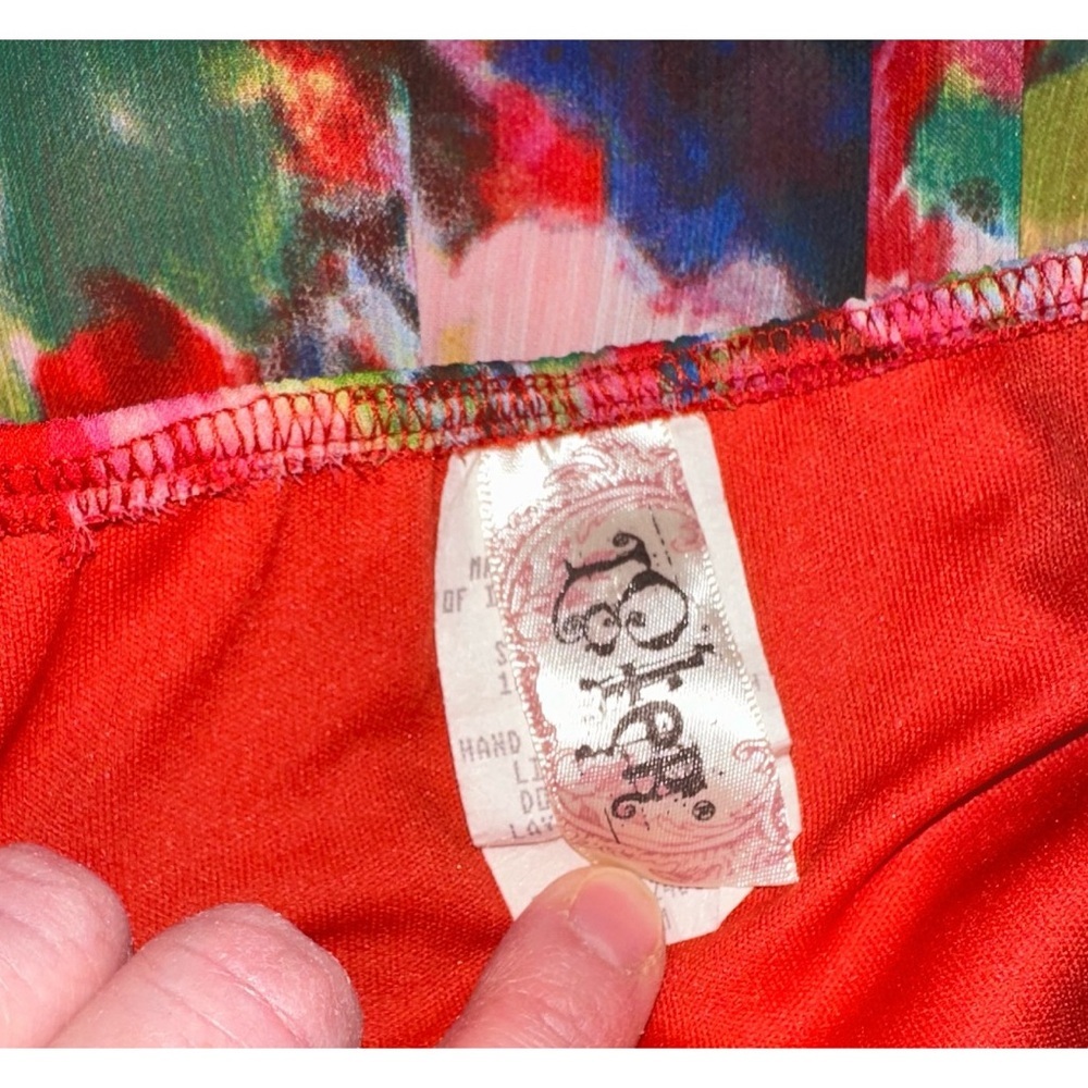 L8teR Y2K colorful floral pattern Strapless maxi dress - Picture 5 of 6